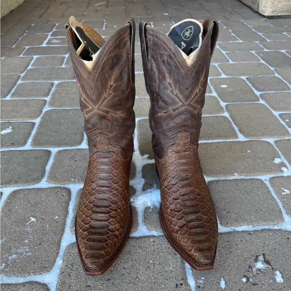 Tecovas The Barrett Python Western Boots Size 12.… - image 1